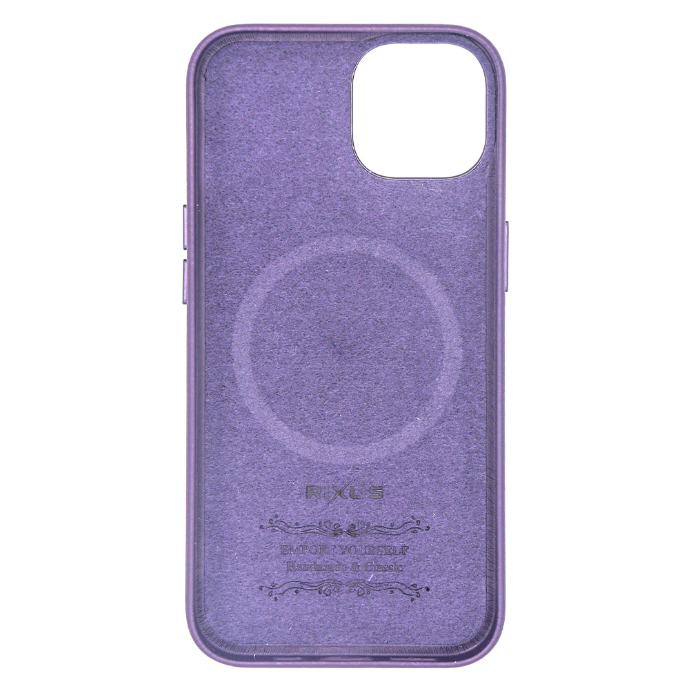 Rixus Classic 02 Case With MagSafe For iPhone 12,12 Pro Purple