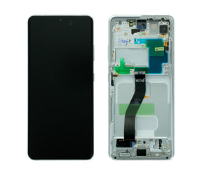 Samsung Galaxy S21 5G Ultra G998B Display And Digitizer With Frame Phantom Silver Service Pack