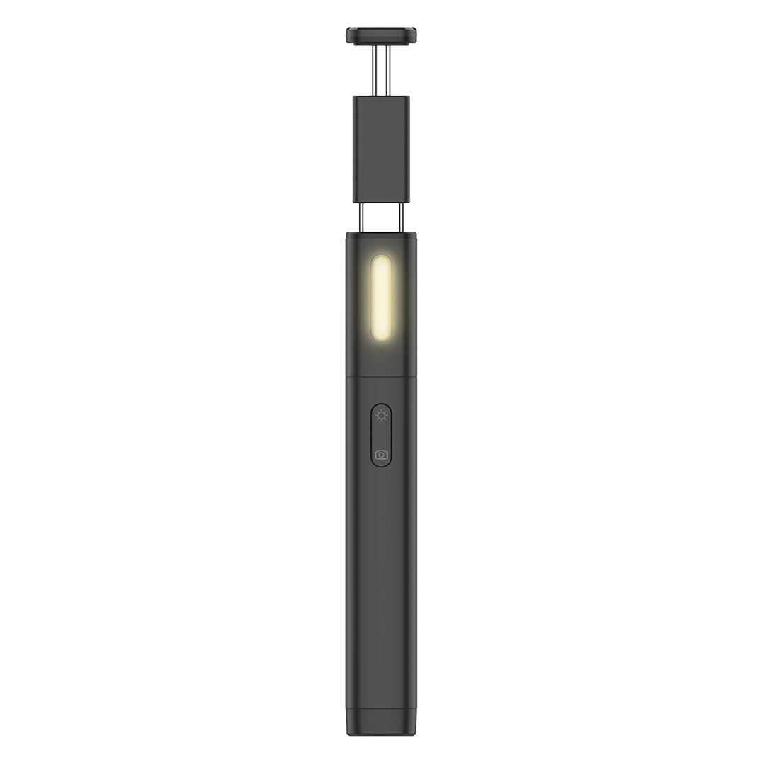 Rixus RXSF31 Integrated Selfie Stick With LED Lights Black