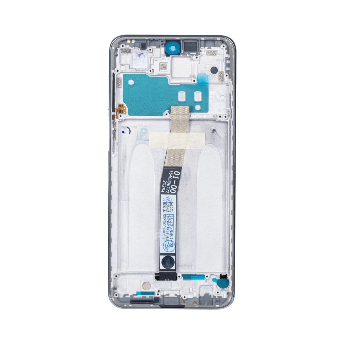 Xiaomi Redmi Note 9 Pro Display And Digitizer With Frame  White Service Pack