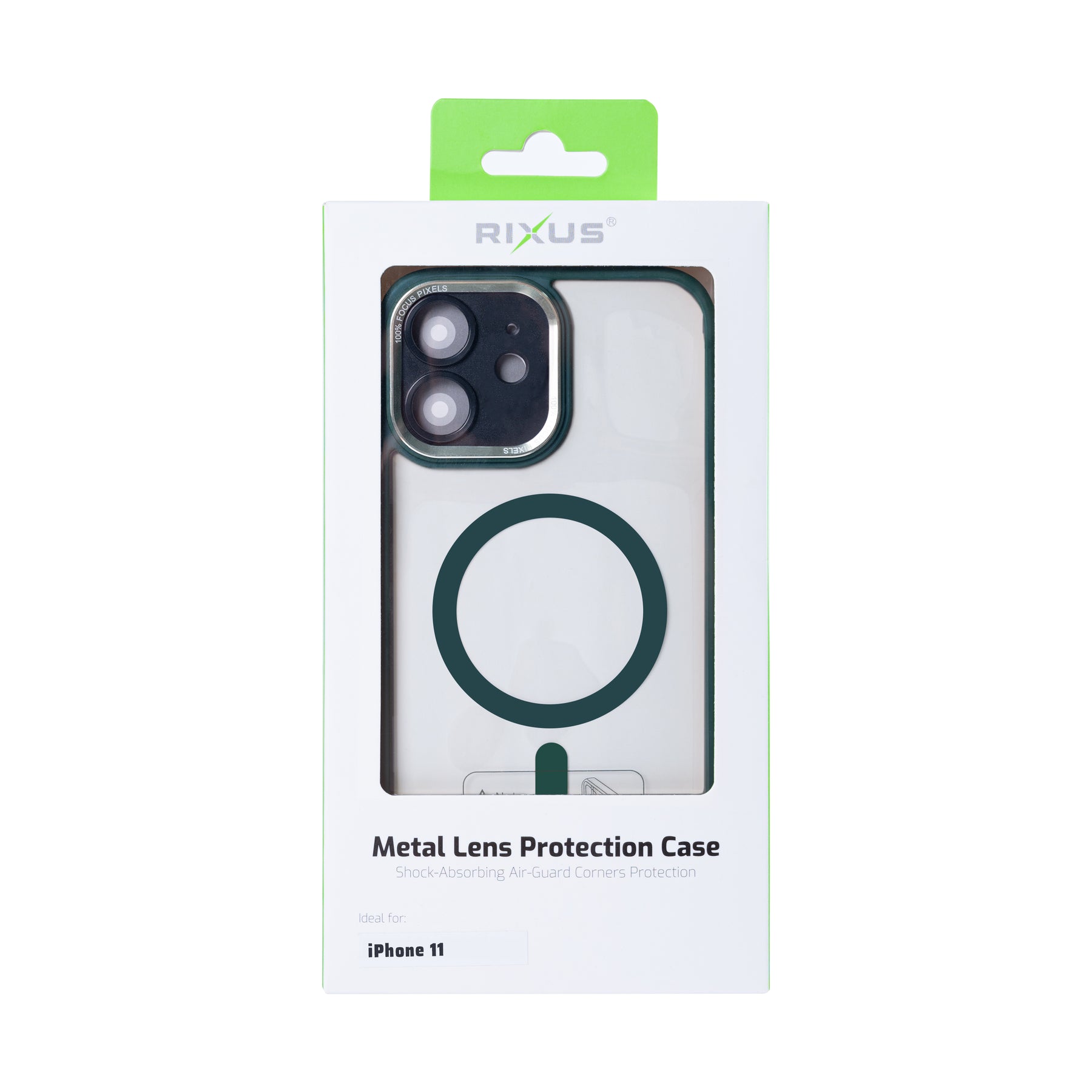 Rixus Classic 04 Case With MagSafe For iPhone 11 Dark Green