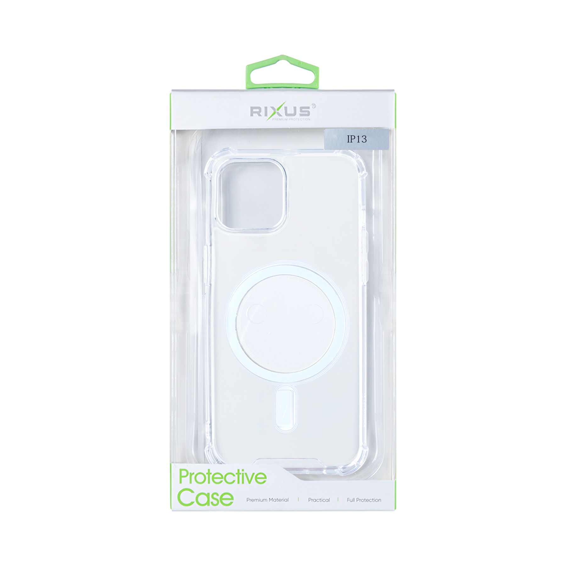 Rixus For iPhone 13 Anti-Burst Case With Magsafe Transparent