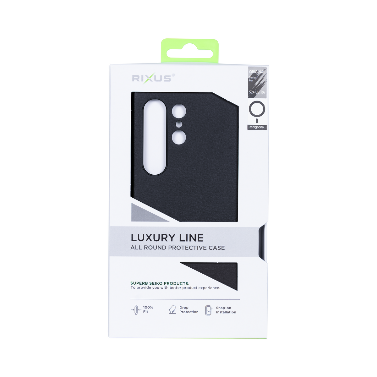 Rixus Classic 02 Case With MagSafe For Samsung Galaxy S24 Ultra S928B Black