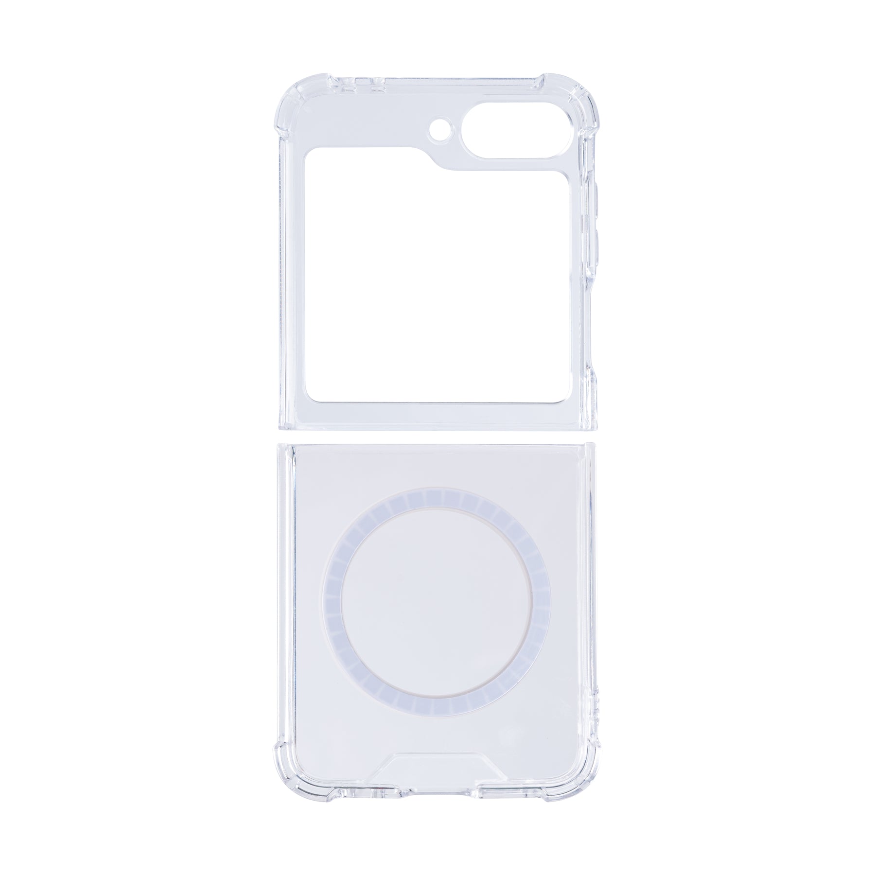 Rixus For Samsung Galaxy Z Flip6 Anti-Burst Case With MagSafe Transparent