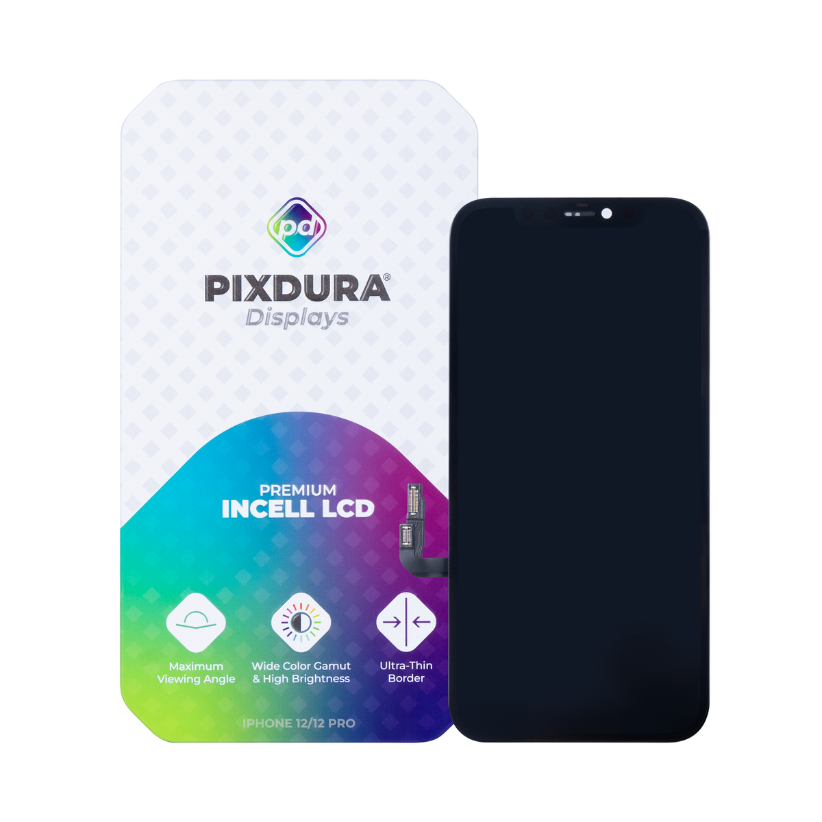 PIXDURA For iPhone 12, 12 Pro Display And Digitizer In-Cell Premium (IC Removable)