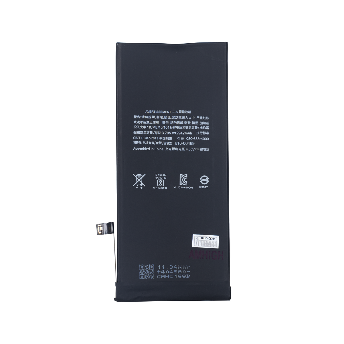For iPhone XR Battery with TI-Chip