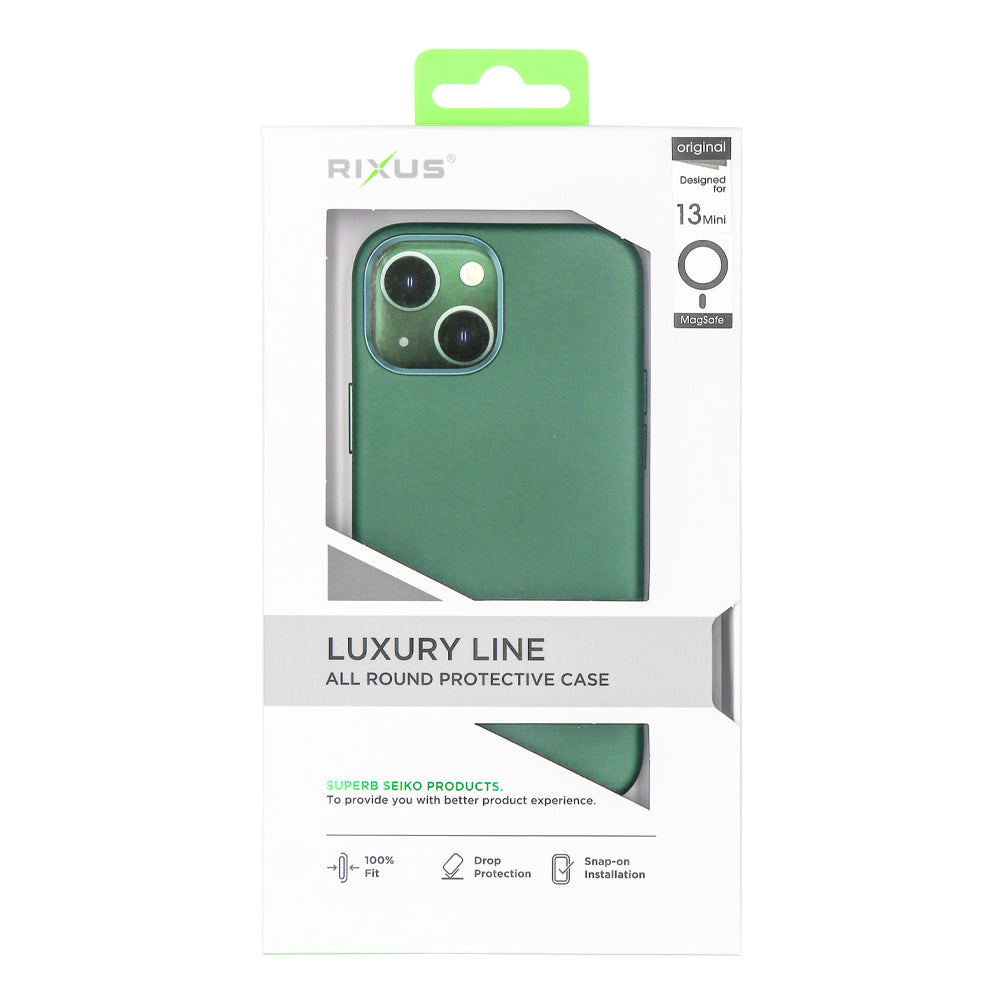 Rixus Classic 02 Case With MagSafe For iPhone 13 Mini Green