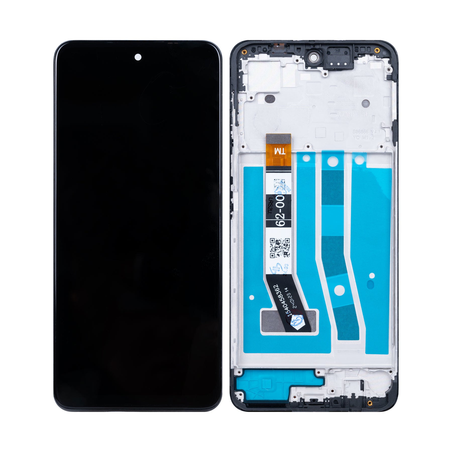 Motorola Moto G54, G54 Power Display And Digitizer With Frame Black Service Pack