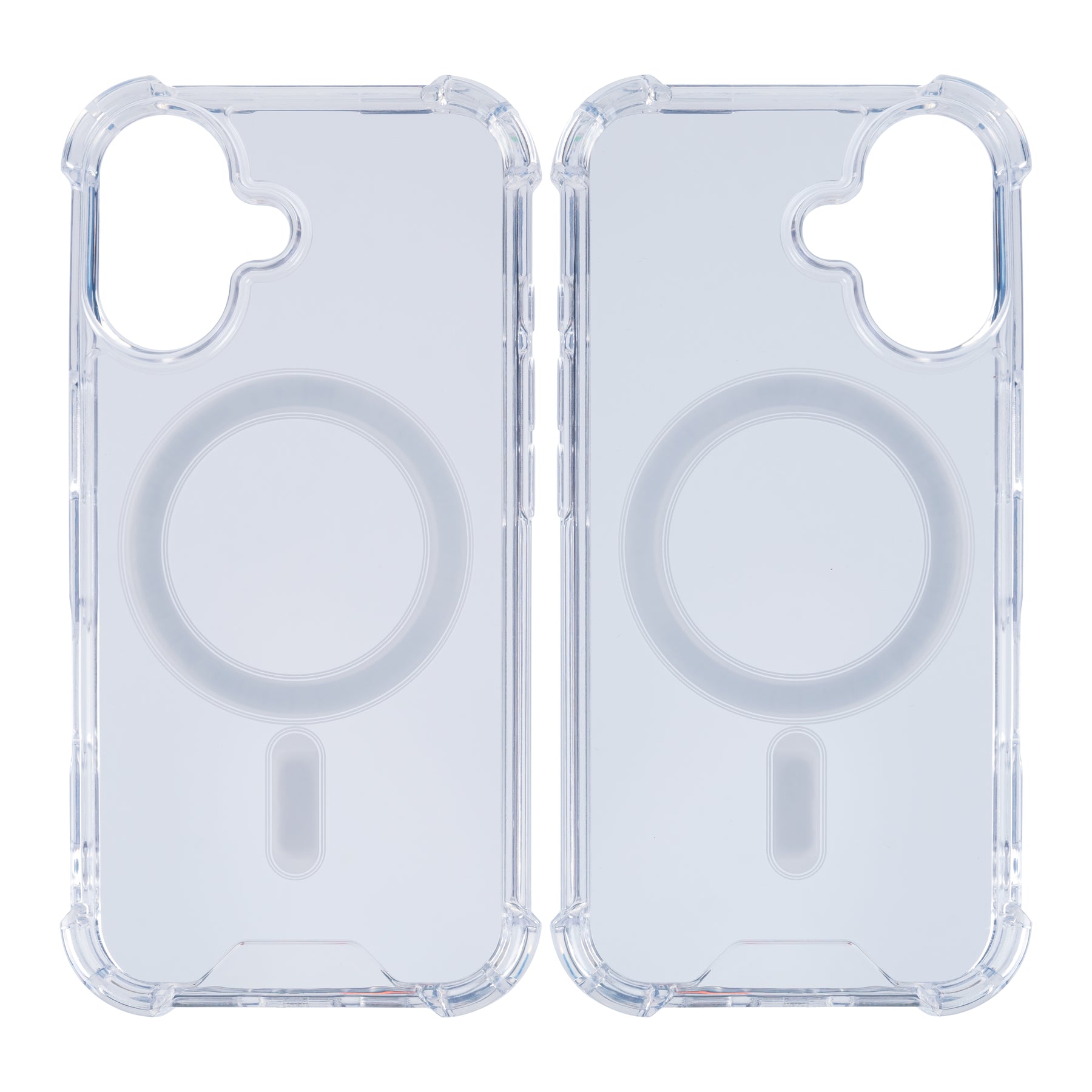 Rixus For iPhone 16 Plus Anti-Burst Case With MagSafe Transparent