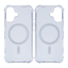 Rixus For iPhone 16 Plus Anti-Burst Case With MagSafe Transparent