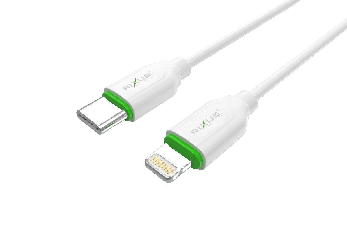 Rixus RX2022 Data Sync And Fast Charge Cable Type-C To Lightning 100CM