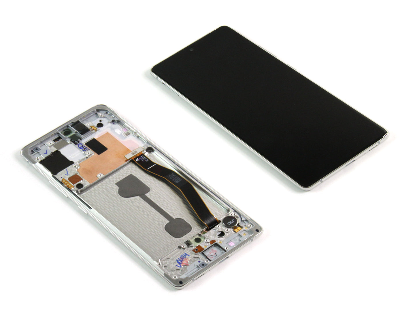 Samsung Galaxy S10 Lite G770F Display And Digitizer With Frame Prism White Service Pack