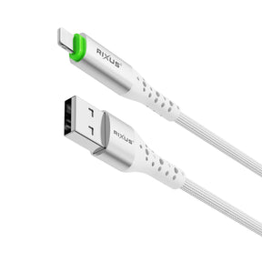 Rixus RXUC21AL Auto Disconnect USB-A To Lightning Cable White