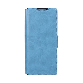 Rixus Wallet Case For Samsung Galaxy Z Fold 5 With Pen Holder Sierra Blue