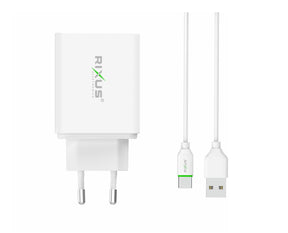 Rixus RX70 Multi-Ports Fast Charger Ultra 30W White