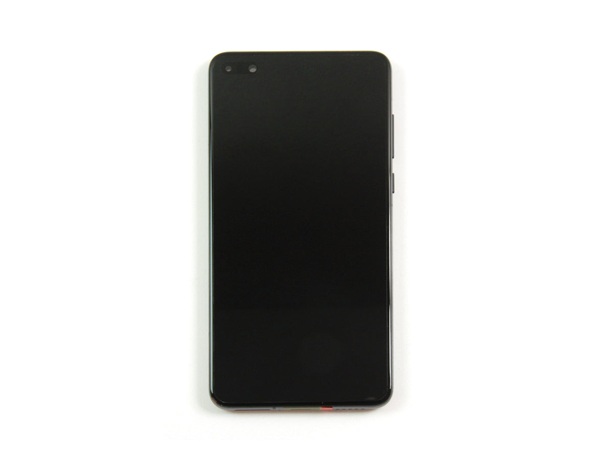 Huawei P40 Display And Digitizer With Frame Black Service Pack
