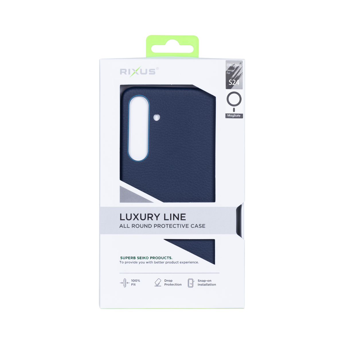 Rixus Classic 02 Case With MagSafe For Samsung Galaxy S24 S921B Blue