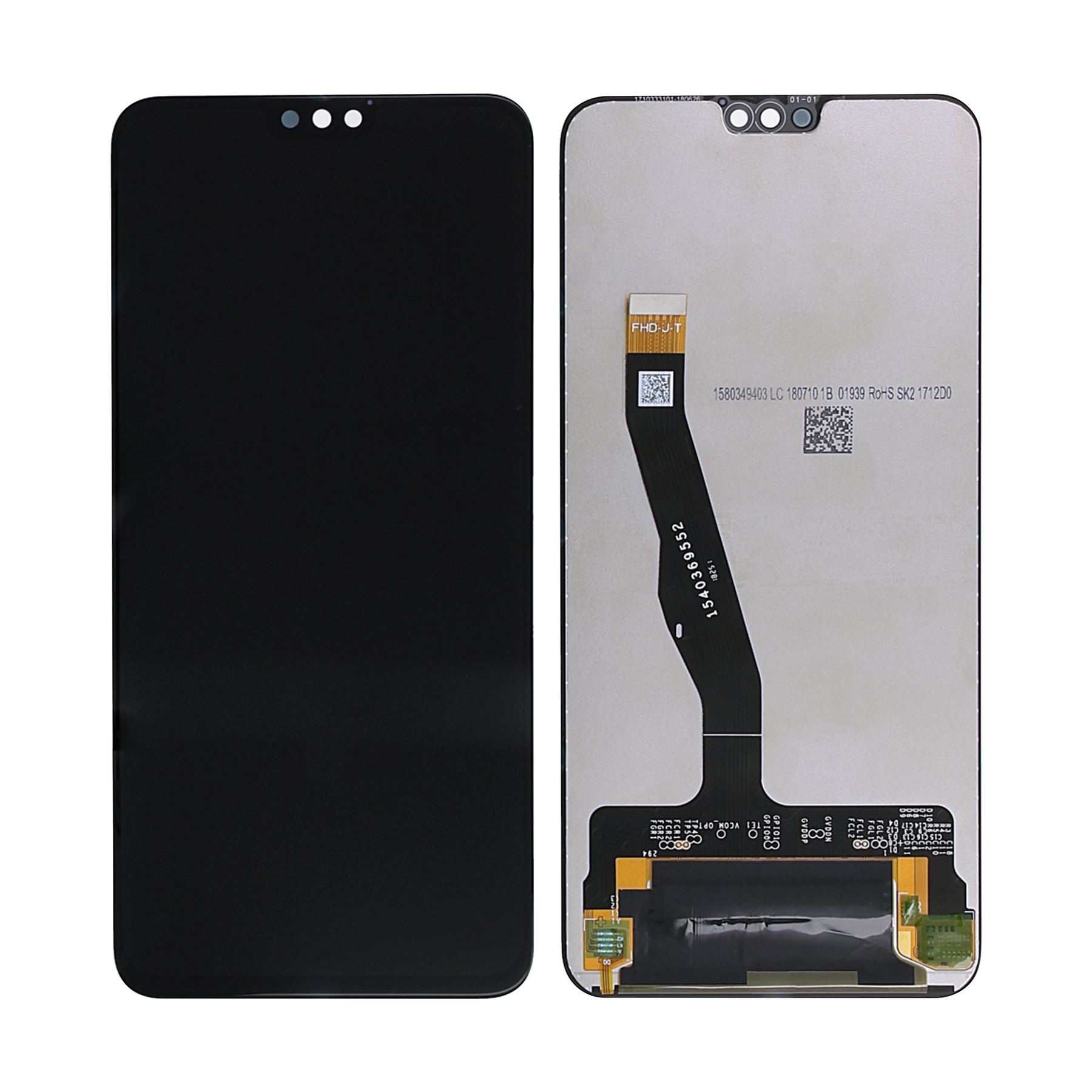 Huawei Honor 8X Display And Digitizer Without Frame Black OEM