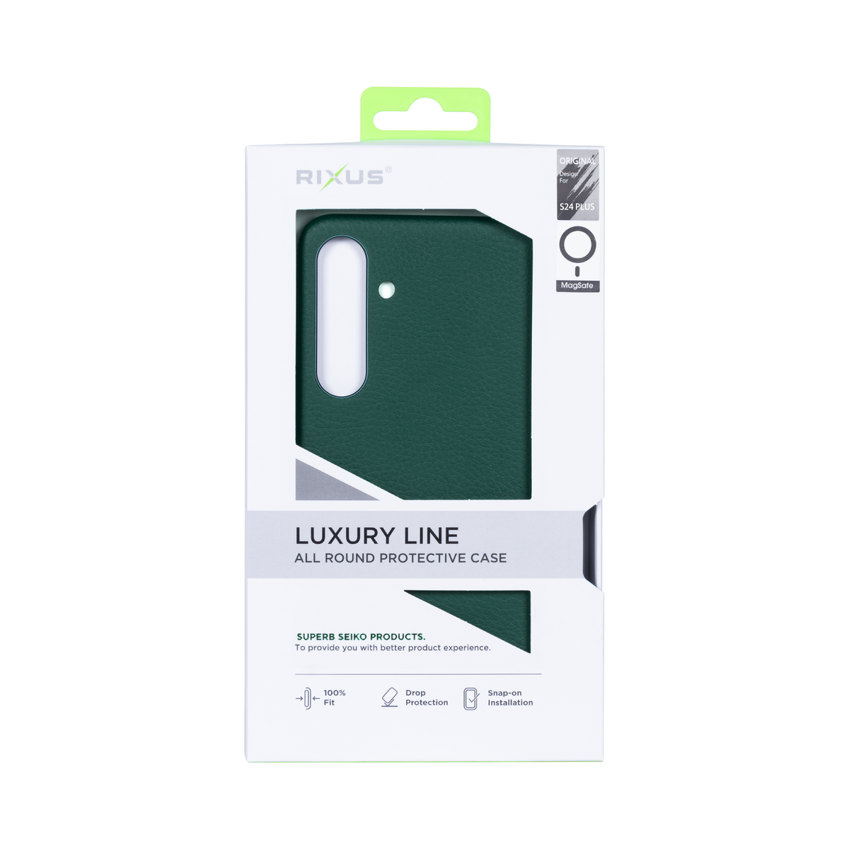 Rixus Classic 02 Case With MagSafe For Samsung Galaxy S24 Plus S926B Green