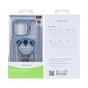 Rixus Classic 03 Case With MagSafe For iPhone 16 Pro Max Light Blue