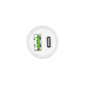 Rixus RXCC16S Super Fast Car Adapter Dual-Port (PD+QC 3.0)(Counter Display)