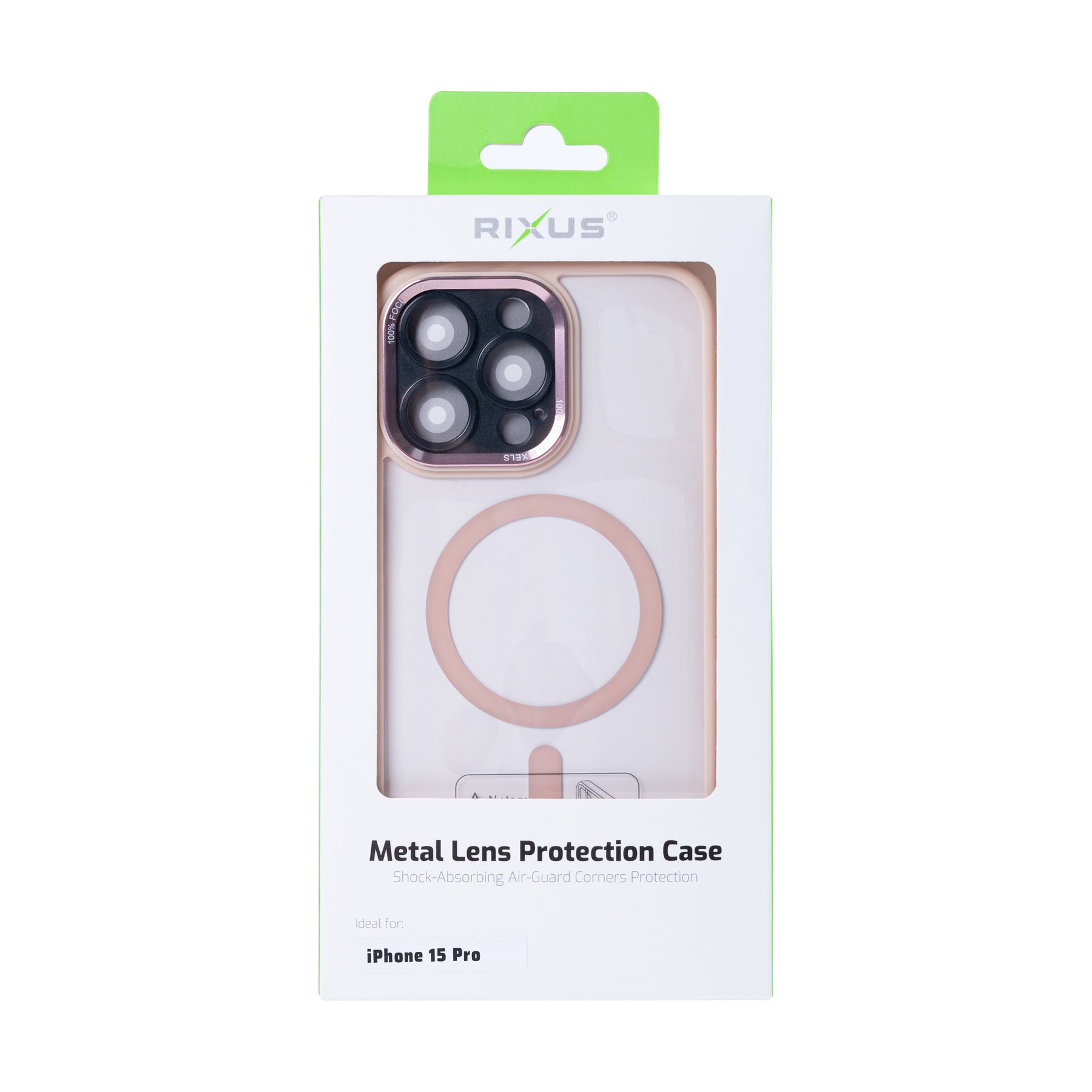 Rixus Classic 04 Case With MagSafe For iPhone 15 Pro Pink