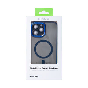 Rixus Classic 04 Case With MagSafe For iPhone 11 Pro Dark Blue