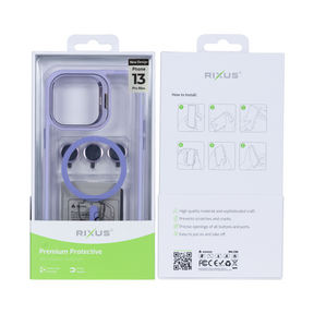 Rixus Classic 03 Case With MagSafe For iPhone 13 Pro Max Light Purple