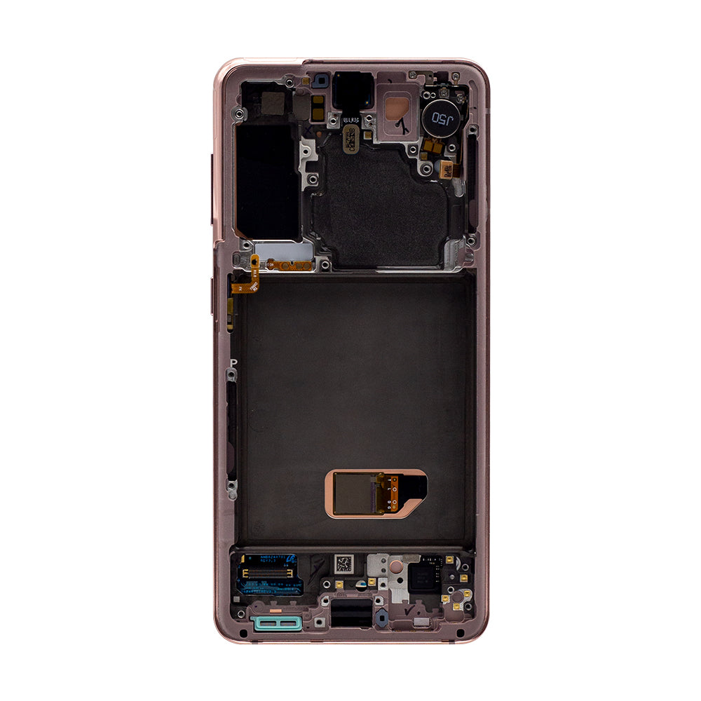 Samsung Galaxy S21 5G G991B Display And Digitizer With Frame Phantom Pink Service Pack