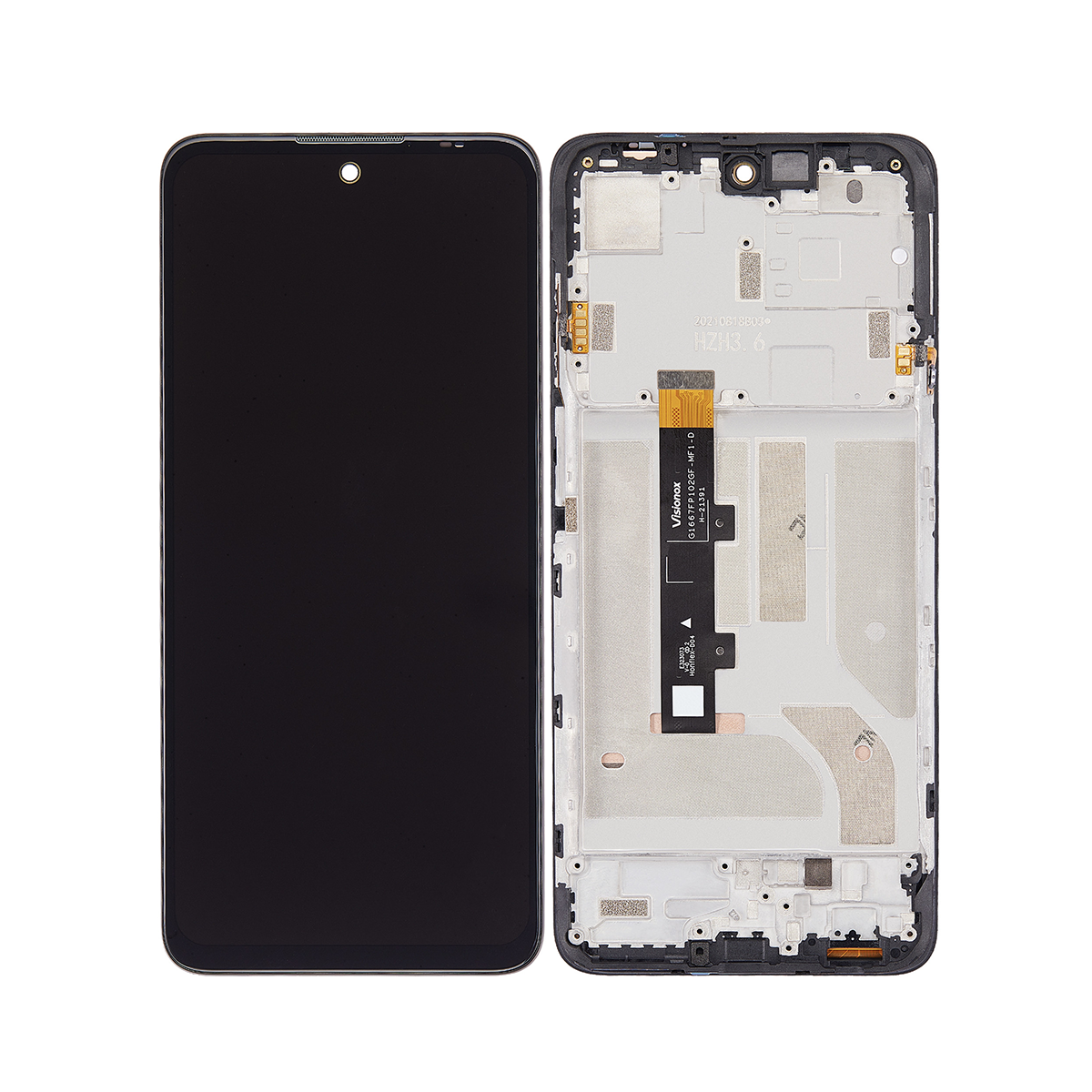 Motorola Edge 20 Lite XT2139 Display And Digitizer With Frame Electric Graphite Service Pack