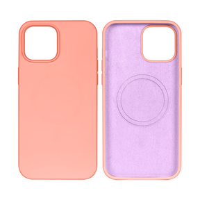 Rixus For iPhone 12 Mini Soft TPU Phone Case With MagSafe Pink