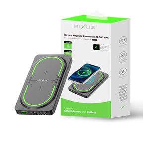 Rixus RXPB80 Wireless PD Powerbank 10000mAh Black