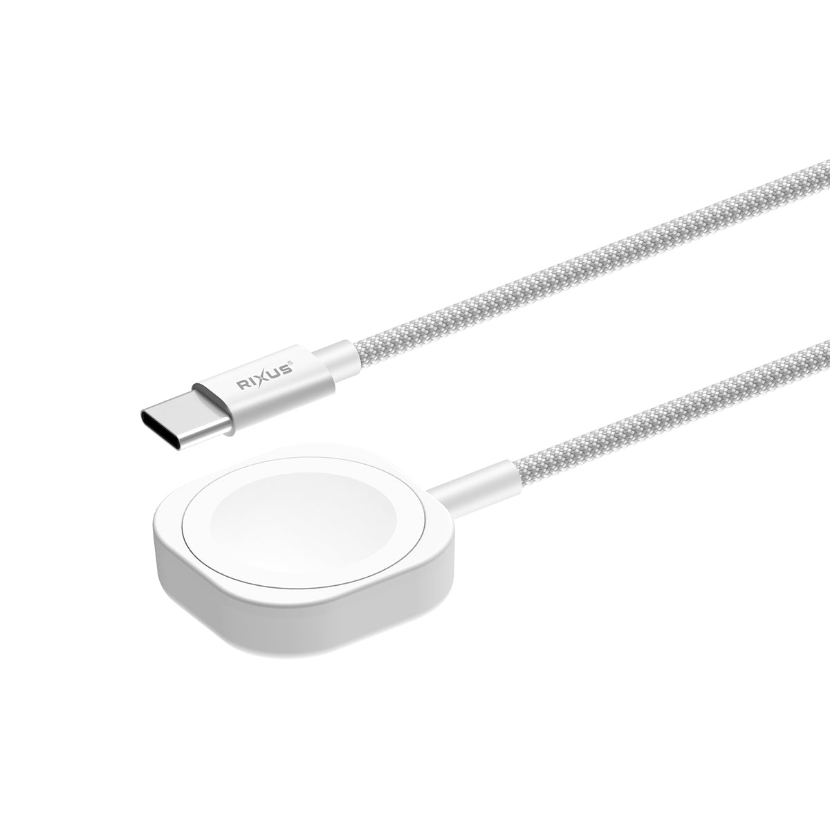 Rixus RXUC19 Magnetic Watch Fast Charging Cable 100CM White