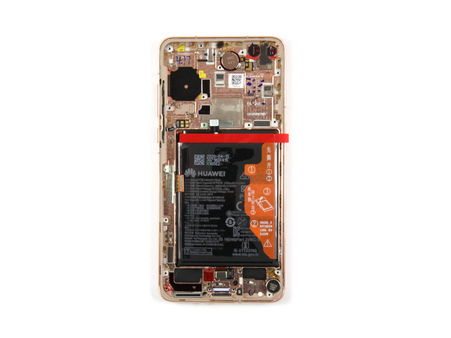 Huawei P40 Display And Digitizer Complete Blush Gold (SP)