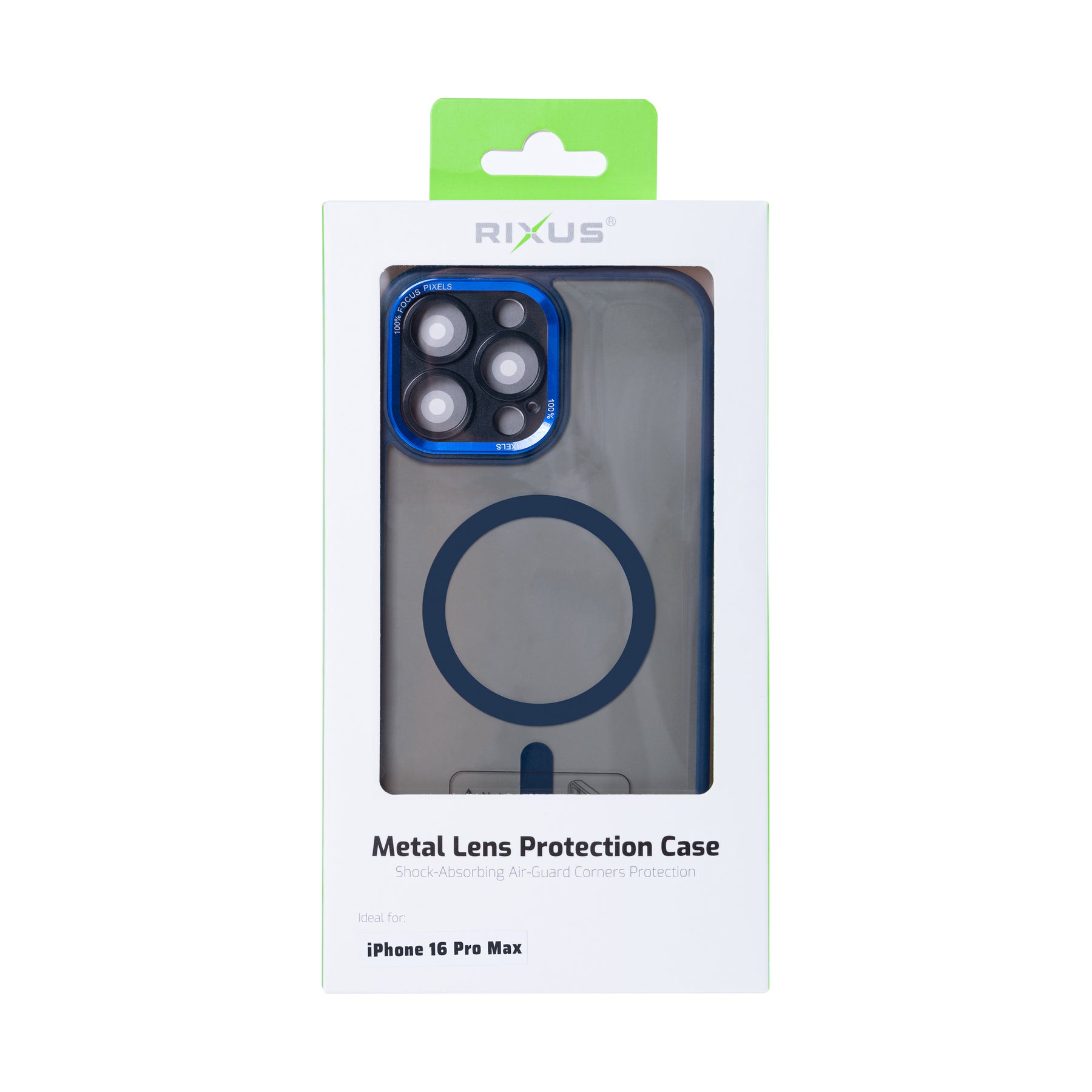 Rixus Classic 04 Case With MagSafe For iPhone 16 Pro Max Dark Blue