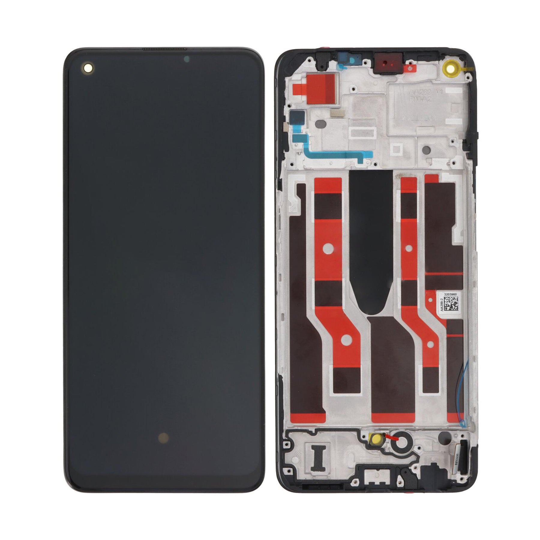 Oppo Reno 8 Lite CPH2343 Display And Digitizer With Frame Cosmic Black OEM