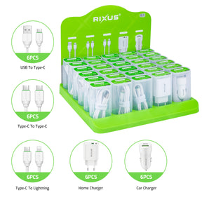 Rixus RXCC16S Super Fast Car Adapter Dual-Port (PD+QC 3.0)(Counter Display)