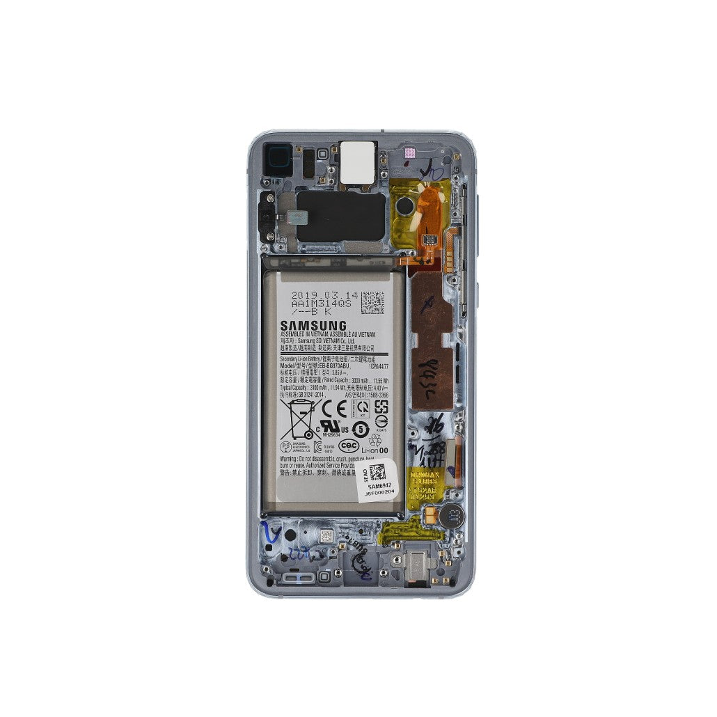 Samsung Galaxy S10E G970F Display And Digitizer With Frame Prism Blue (With Battery) Service Pack
