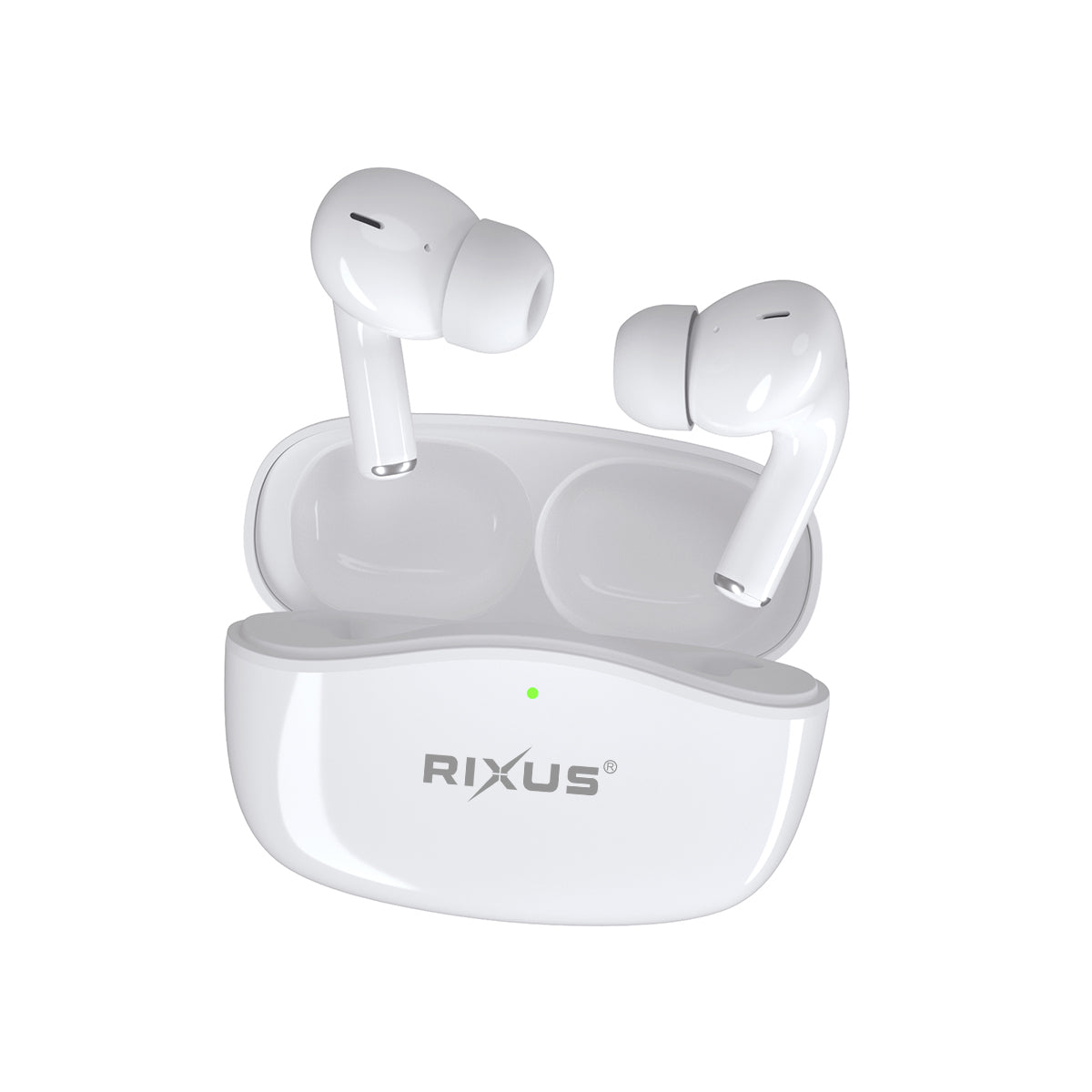 Rixus RXBT809A Crystal Clear Noise Cancelling Wireless Earphone White