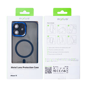 Rixus Classic 04 Case With MagSafe For iPhone 12 Dark Blue