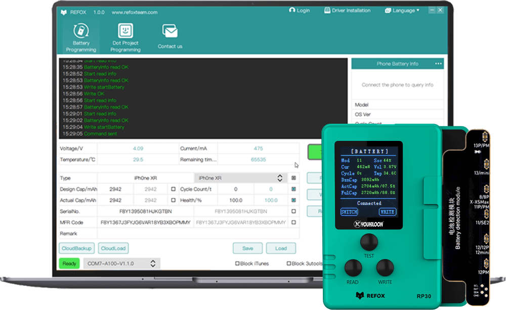 REFOX RP30 Multi-function Restore Programmer for iPhone