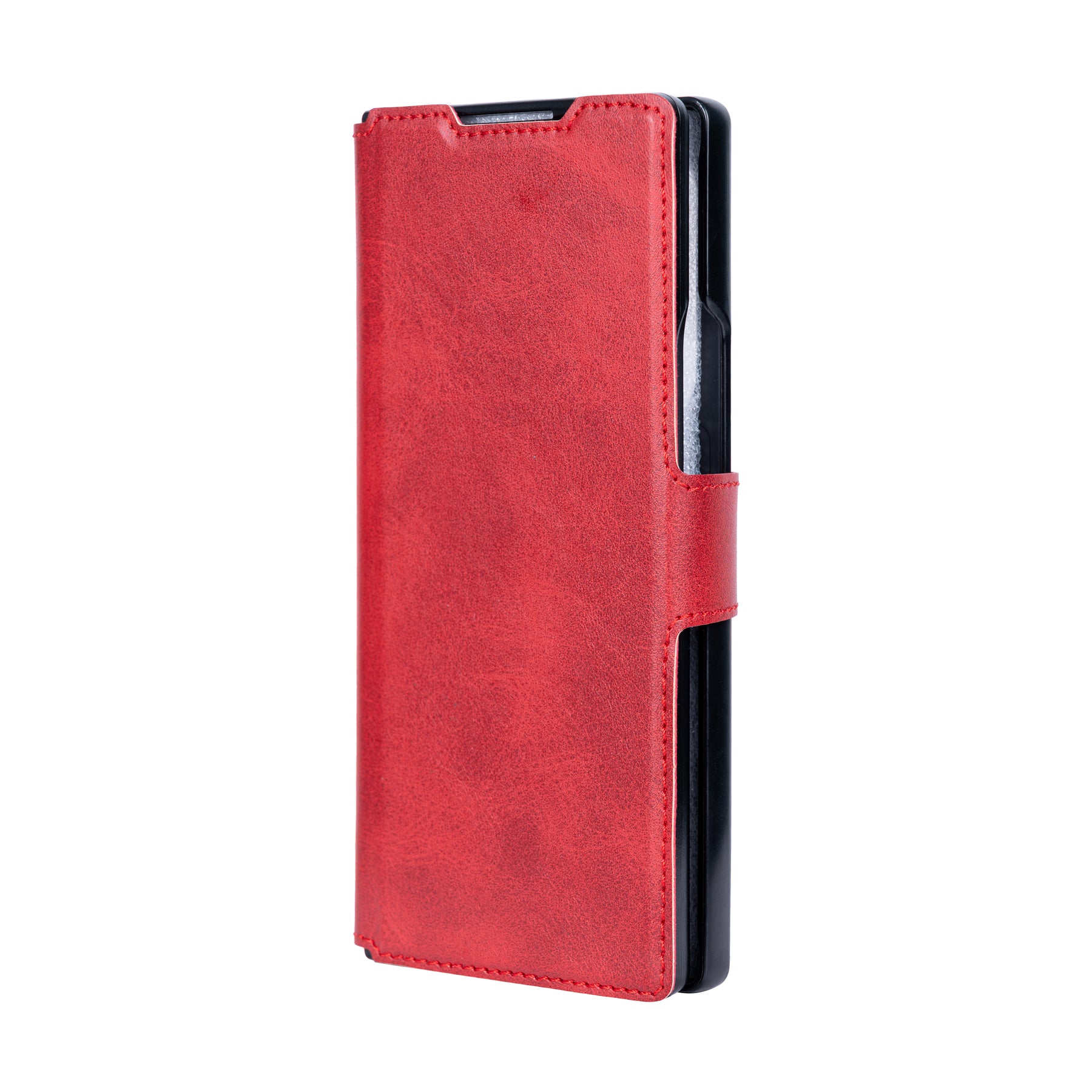 Rixus Wallet Case For Samsung Galaxy Z Fold 6 With Pen Holder Red