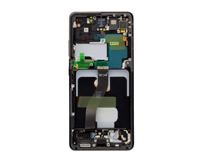 Samsung Galaxy S21 Ultra 5G G998B Display And Digitizer With Frame Phantom Black Service Pack