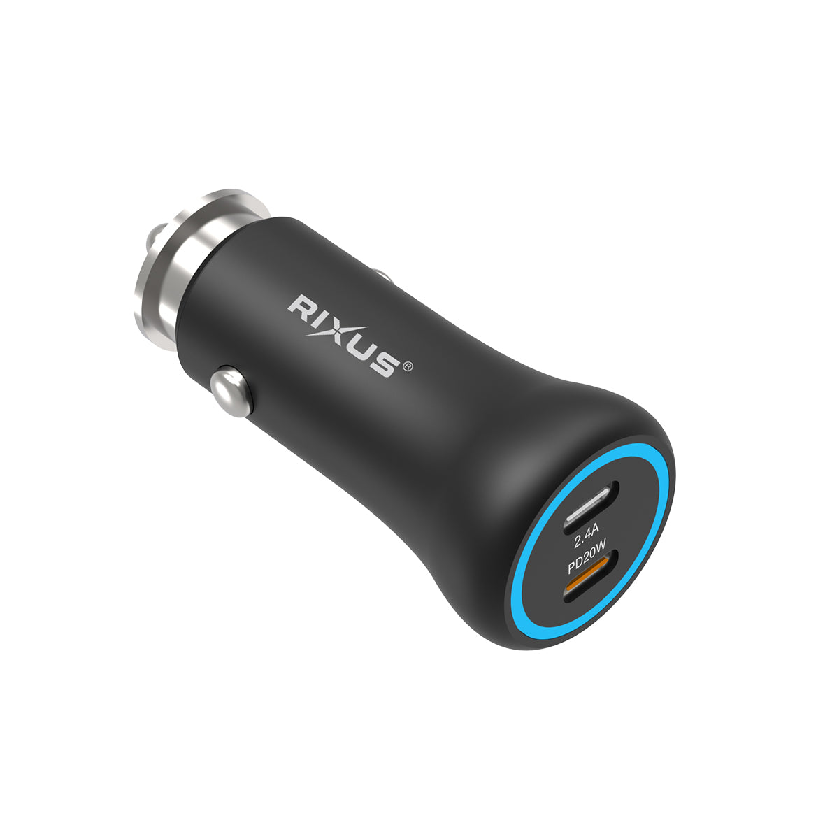 Rixus RXCC15 2-Port 20W Type-C Car Charger