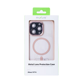 Rixus Classic 04 Case With MagSafe For iPhone 16 Pro Pink